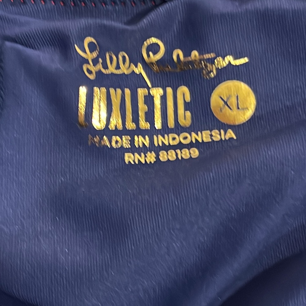 Lilly Pulitzer Luxletic Makara Pleated UPF 50+ Skort Navy Blue Women Size XL - Picture 6 of 10